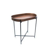 Standlı Oval Tepsili Sehpa Bakır