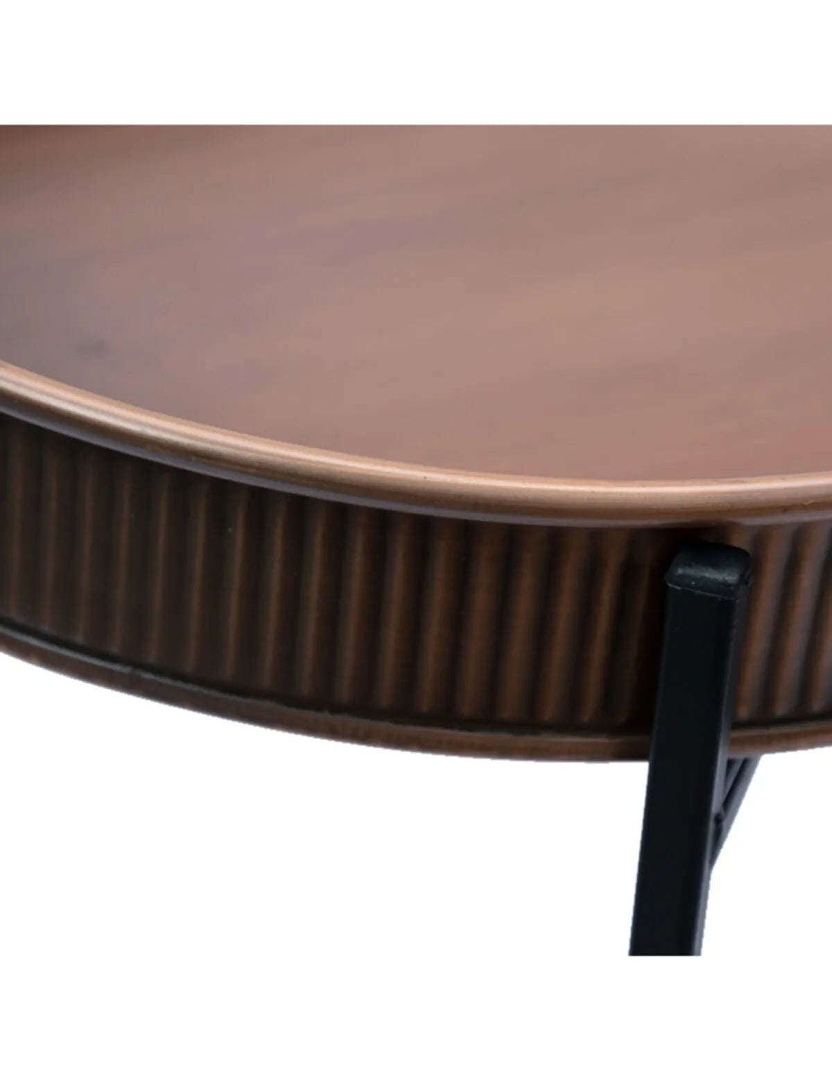 Standlı Oval Tepsili Sehpa Bakır