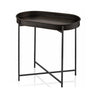 Standlı Oval Tepsili Sehpa Mat Siyah 56 cm - Aras Metal çıkarılabilir tepsi