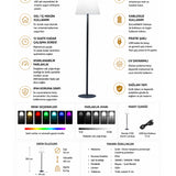 Standy Kablosuz RGB LED Lambader