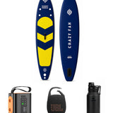 Starter Set – Crazy Fan Sarı Lacivert Şişme SUP Board / Paddle Board 320 cm