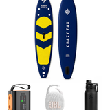 Starter Set – Crazy Fan Sarı Lacivert Şişme SUP Board / Paddle Board 320 cm