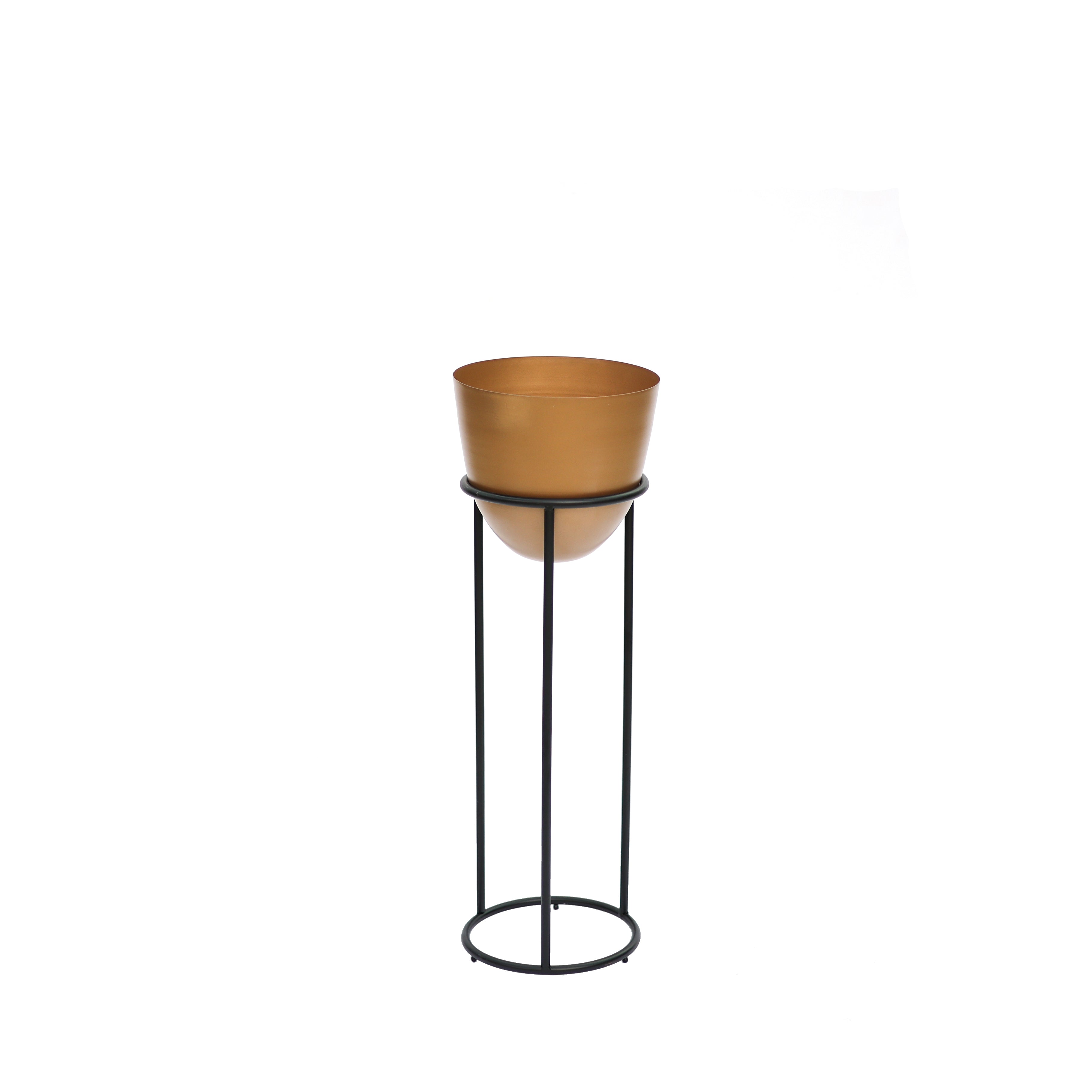 Summus Metal Ayaklı Saksı Büyük Boy Bronz