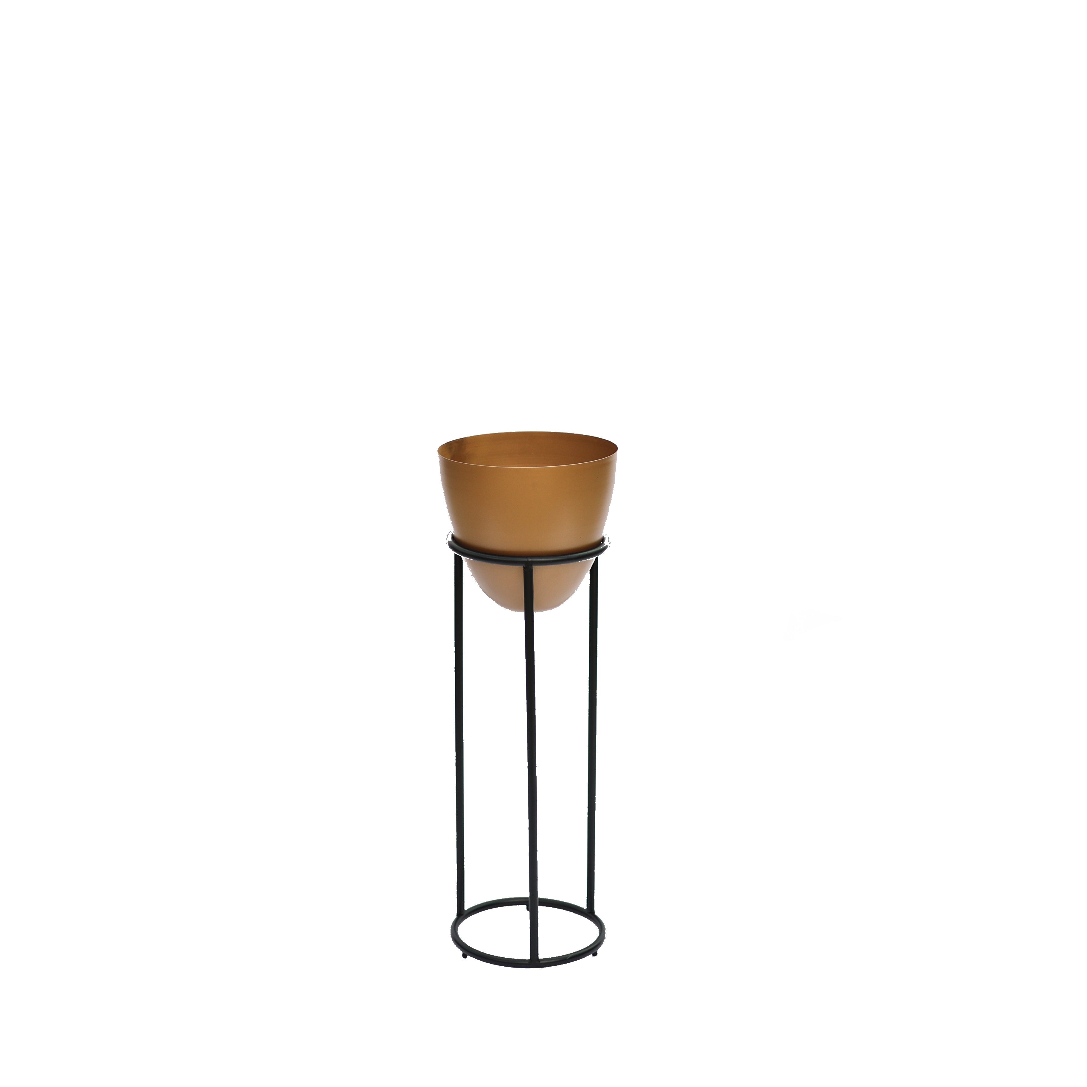 Summus Metal Ayaklı Saksı Orta Boy Bronz