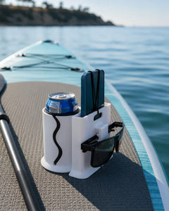 SUP board telefon, gözlük ve içecek tutucu organizer beyaz, 3D baskı