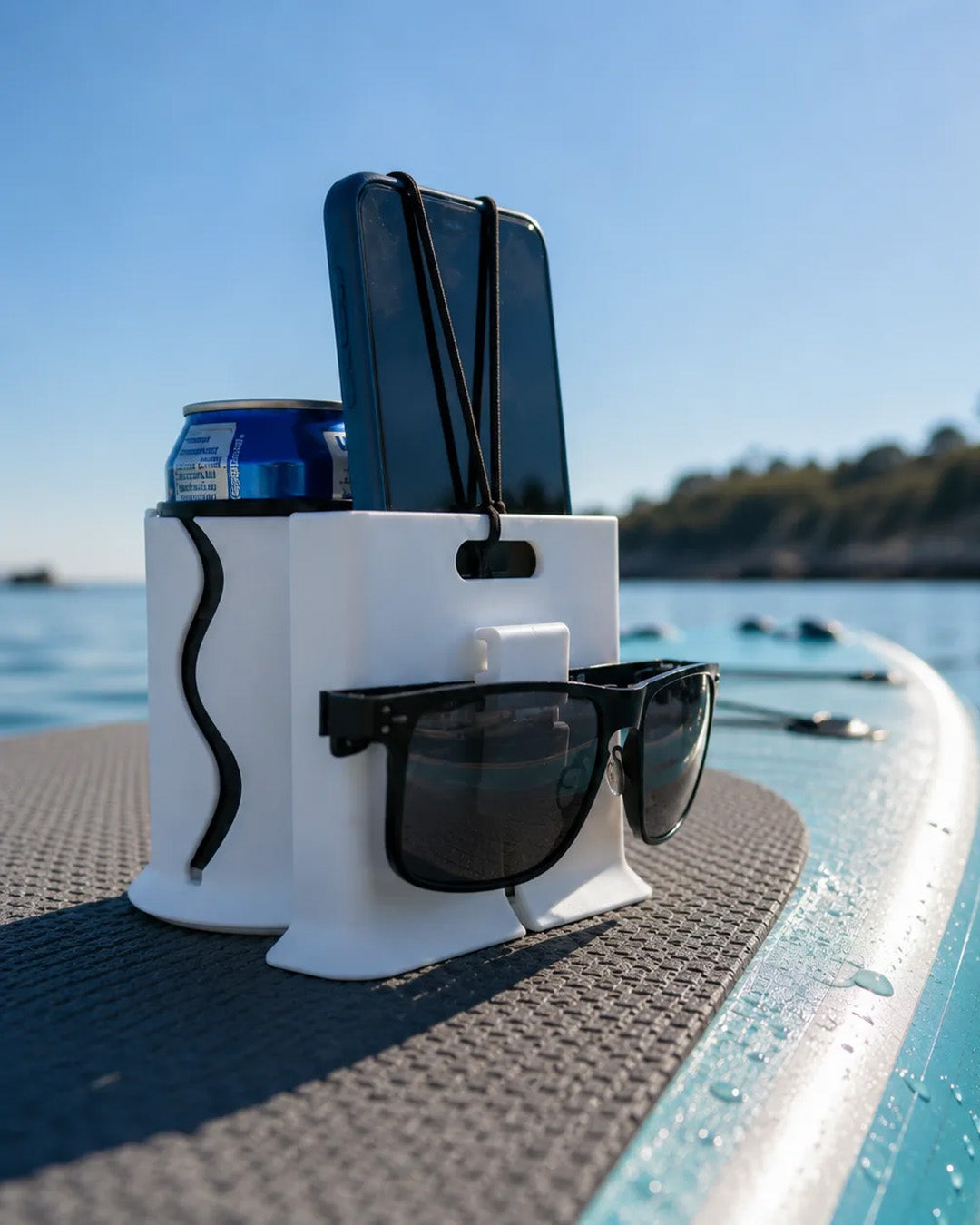 SUP Board Telefon, Gözlük ve İçecek Tutucu Beyaz
