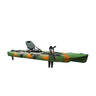 Vicking Kayak 360x87 cm, Sup Pro yeşil kamuflaj pedallı balıkçı kanosu ve ayarlanabilir koltuklu gövde profili.