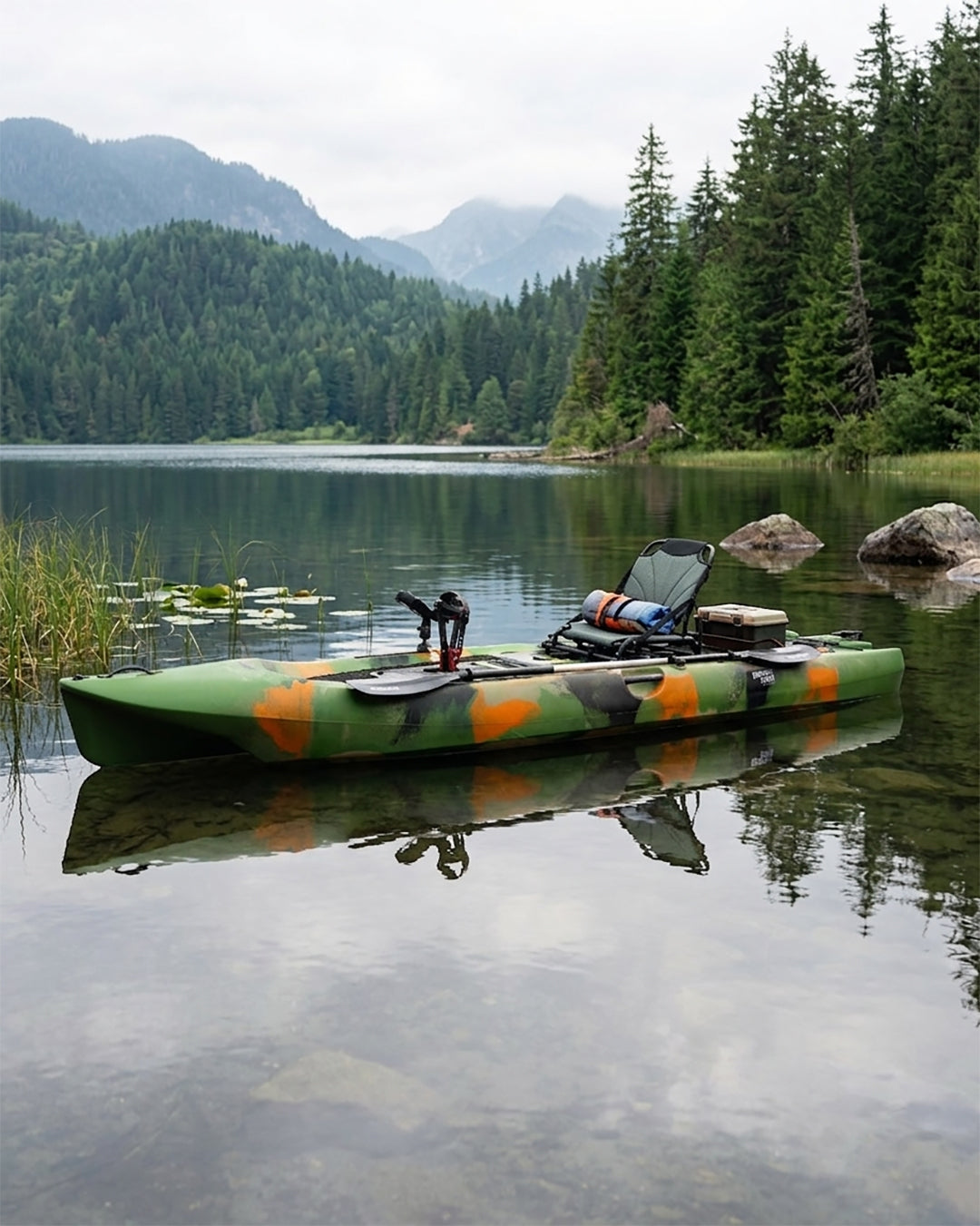 Sup Pro Tek Kişilik Pedallı Balıkçı Kanosu Yeşil Kamuflaj