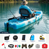 Sup Pro Pedallı Balıkçı Kanosu Mavi Kamuflaj Seti