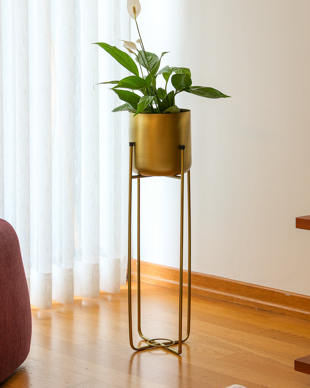 Superbia Metal Ayaklı Saksı Büyük Sarı