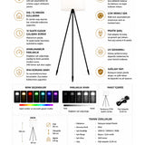 Tamboury Kablosuz RGB LED Lambader