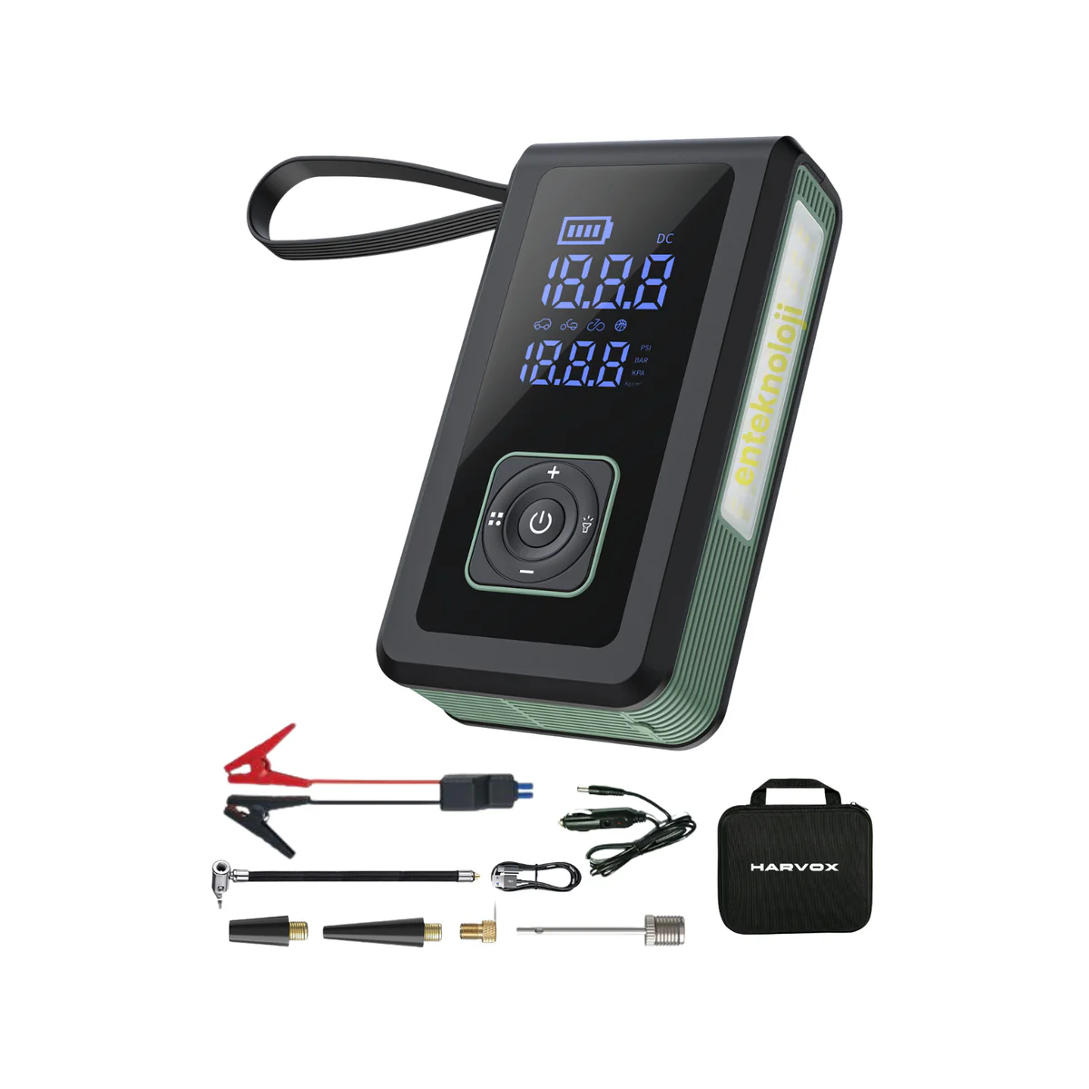 HARVOX ST08022 Akü Takviye + Lastik Kompresörü 8000mAh