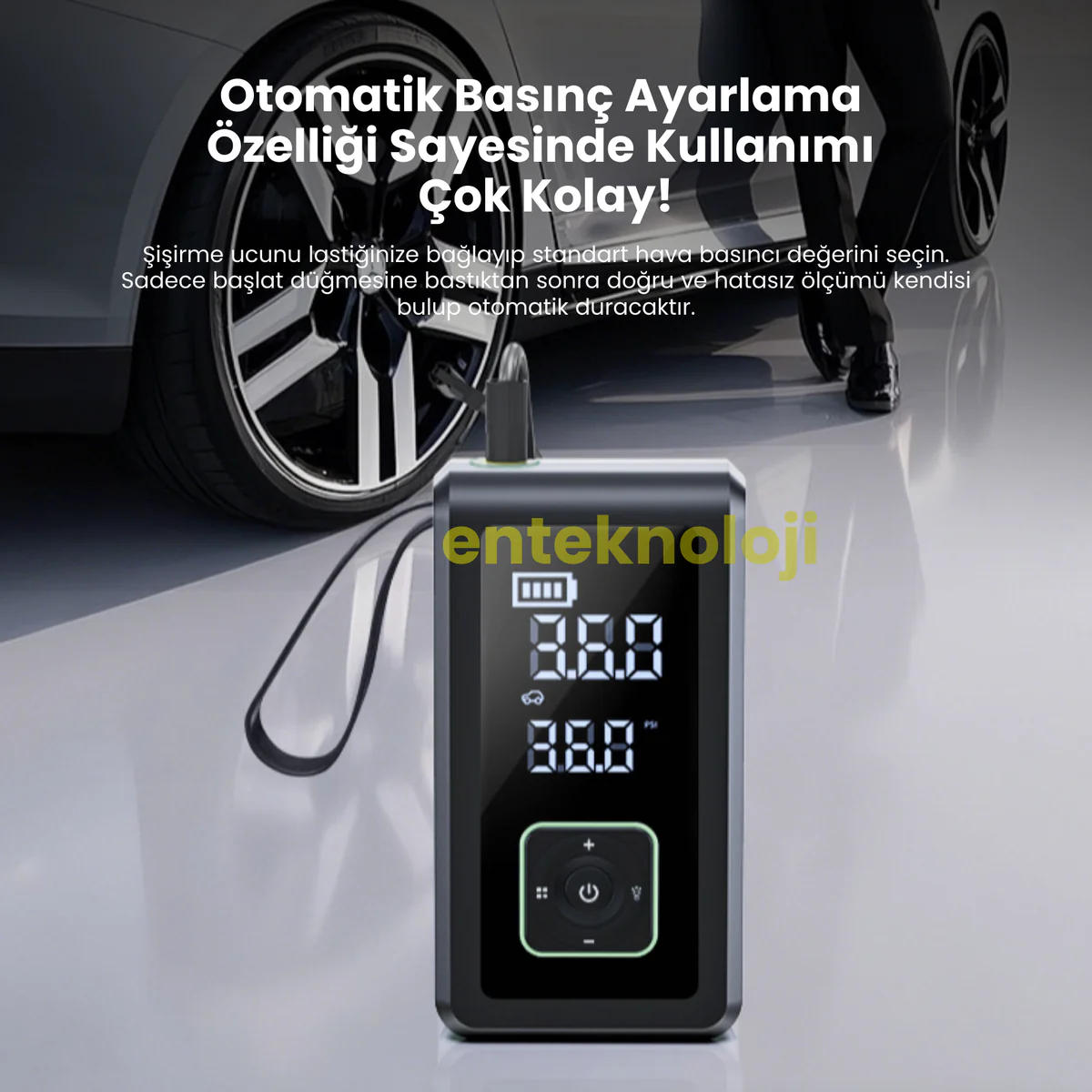 HARVOX ST08022 Akü Takviye + Lastik Kompresörü 8000mAh