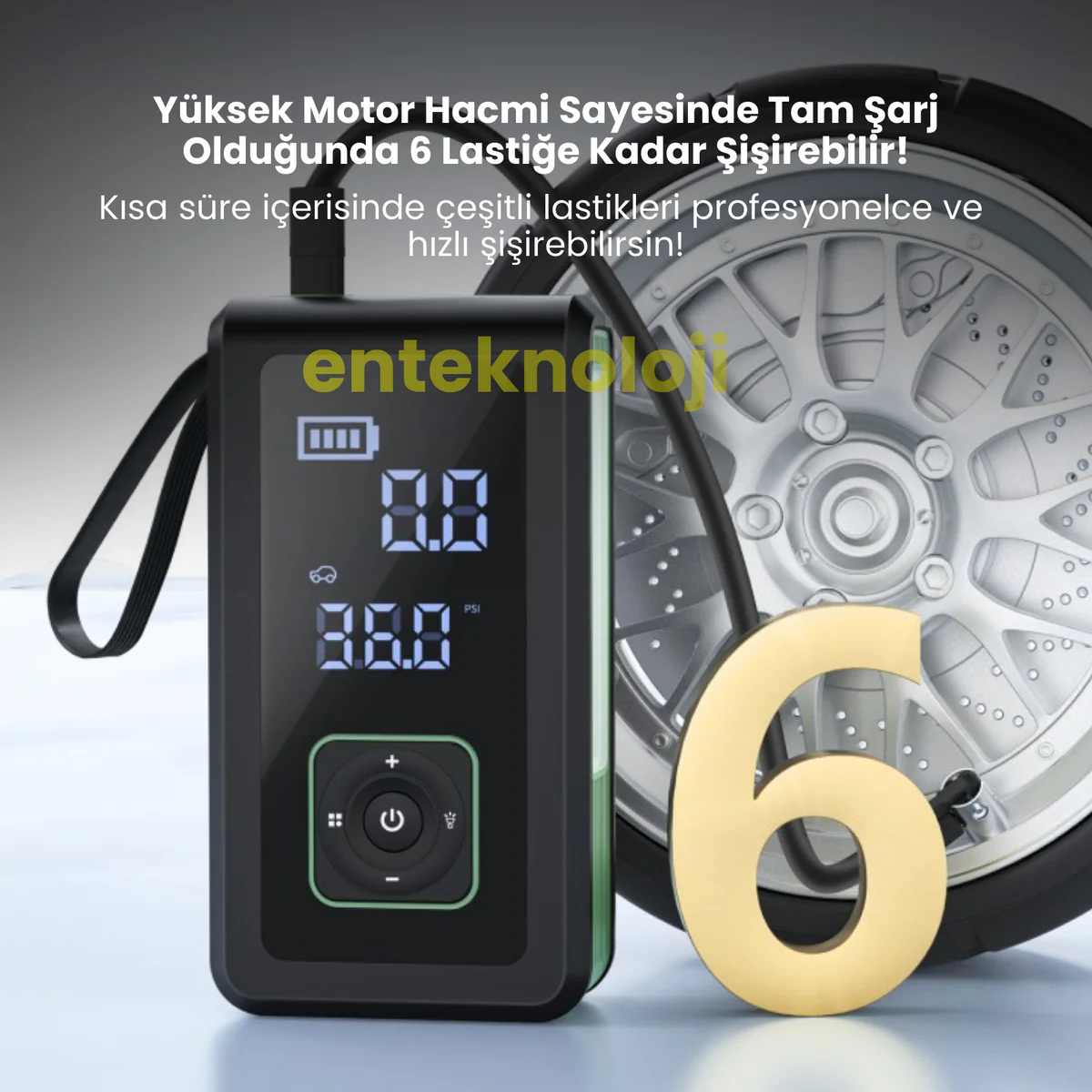 HARVOX ST08022 Akü Takviye + Lastik Kompresörü 8000mAh