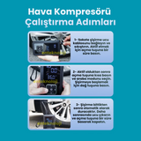 HARVOX ST08022 Akü Takviye + Lastik Kompresörü 8000mAh
