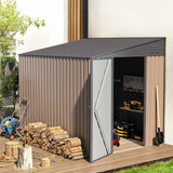 Titan Box Metal Bahçe Kulübesi Kahverengi/Siyah