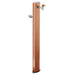 Colortap 100 cm Totem oval bahçe çeşmesi, terracotta metal gövdeli, krom musluklu ve hortum askılı model.