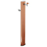 Colortap 100 cm Totem oval bahçe çeşmesi, terracotta metal gövdeli, krom musluklu ve hortum askılı model.