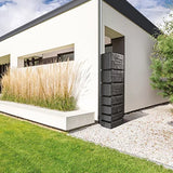 Tower Stone Yağmur Suyu Deposu 350 L 57.5x38.4x180 cm antrasit taş dokulu - bahçe sulama