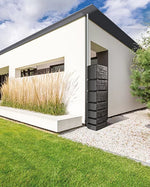 Tower Stone Yağmur Suyu Deposu 350 L 57.5x38.4x180 cm antrasit taş dokulu - bahçe sulama