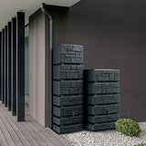 Tower Stone Yağmur Suyu Deposu 500 L 77.5x58.3x130 cm antrasit segmentli gövde - bahçe