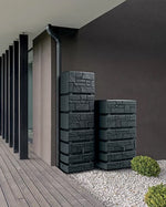 Tower Stone Yağmur Suyu Deposu 500 L 77.5x58.3x130 cm antrasit segmentli gövde - bahçe