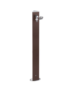 Triangle üçgen bahçe çeşmesi bronz 100 cm - modern metal gövde musluk hortum askısı dahil