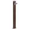 Colortap 100 cm bronz Triangle üçgen bahçe çeşmesi, krom musluk ve hortum askısı detaylı metal gövde.
