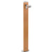 Colortap 100 cm Triangle terracotta üçgen bahçe çeşmesi, krom musluk ve hortum askılı metal gövde.