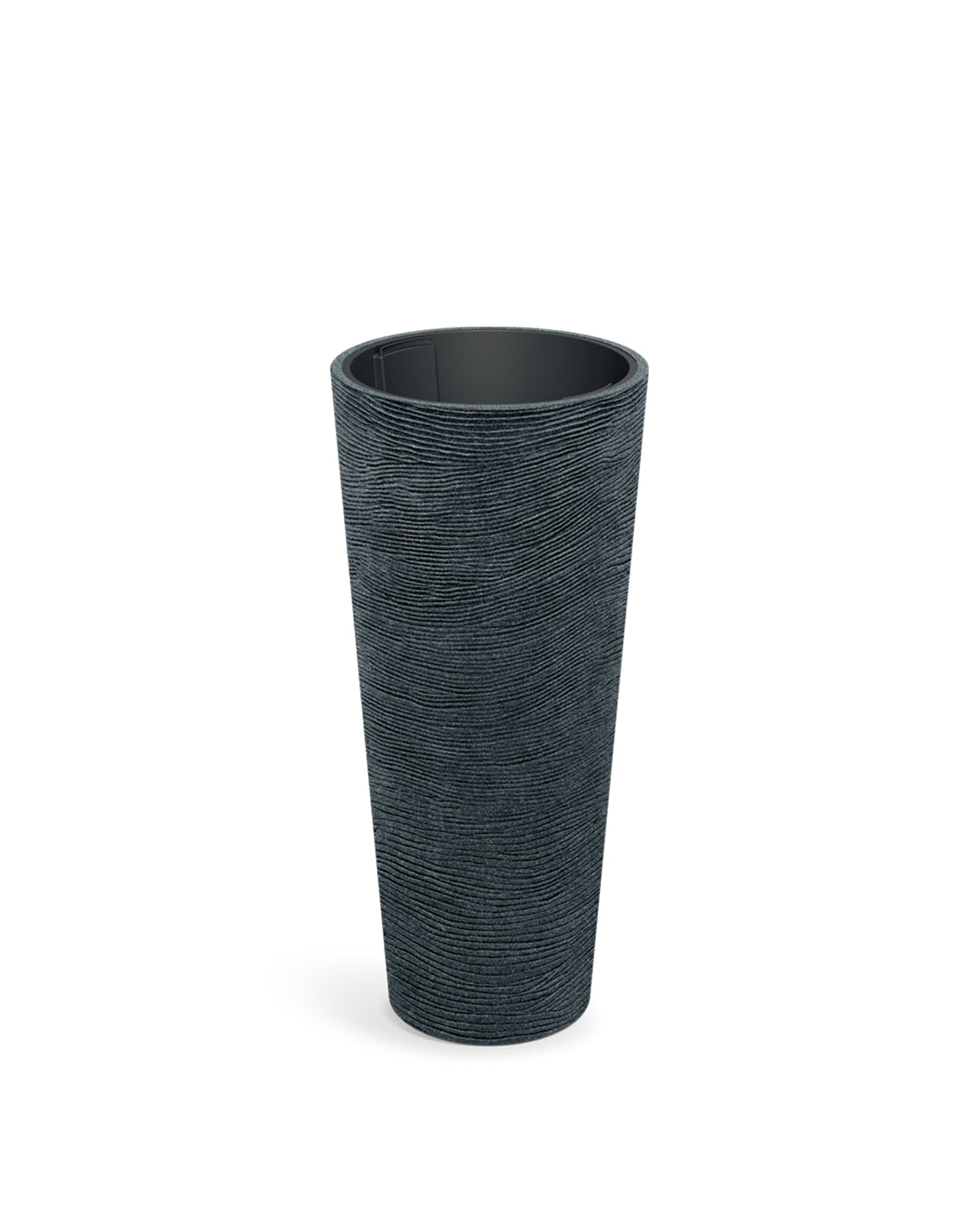 Tubra Slim Plastik Saksı Koyu Granit