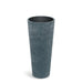 Prosperplast 48x105 cm Tubra Slim gri granit dokulu, iç hazneli yüksek dikey plastik saksı.