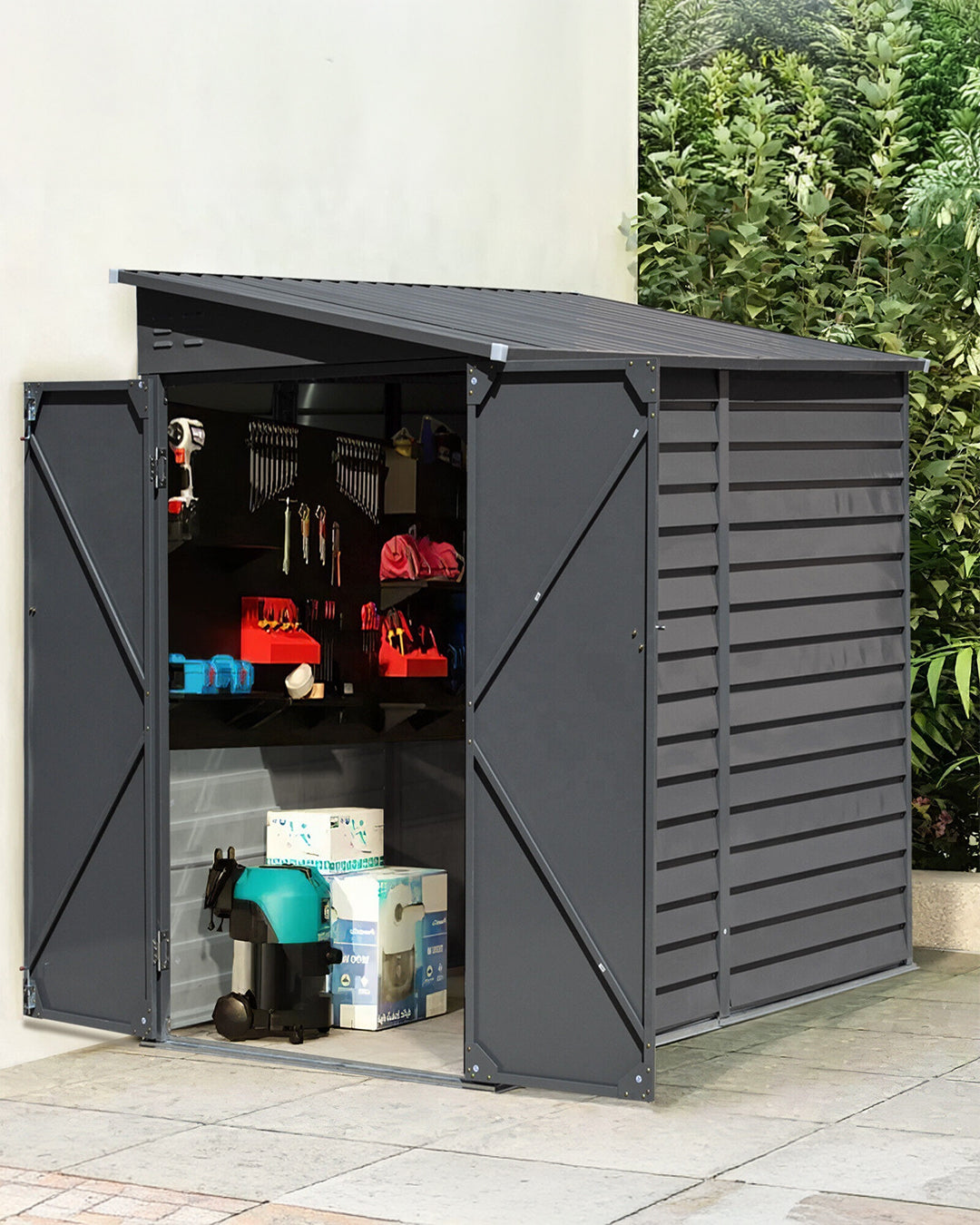 Urban Box Metal Bahçe Kulübesi Siyah