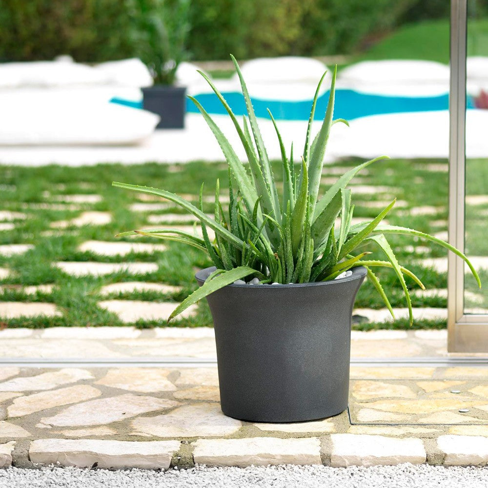 Vaso Flora Classic 45 Plastik Saksı Antrasit