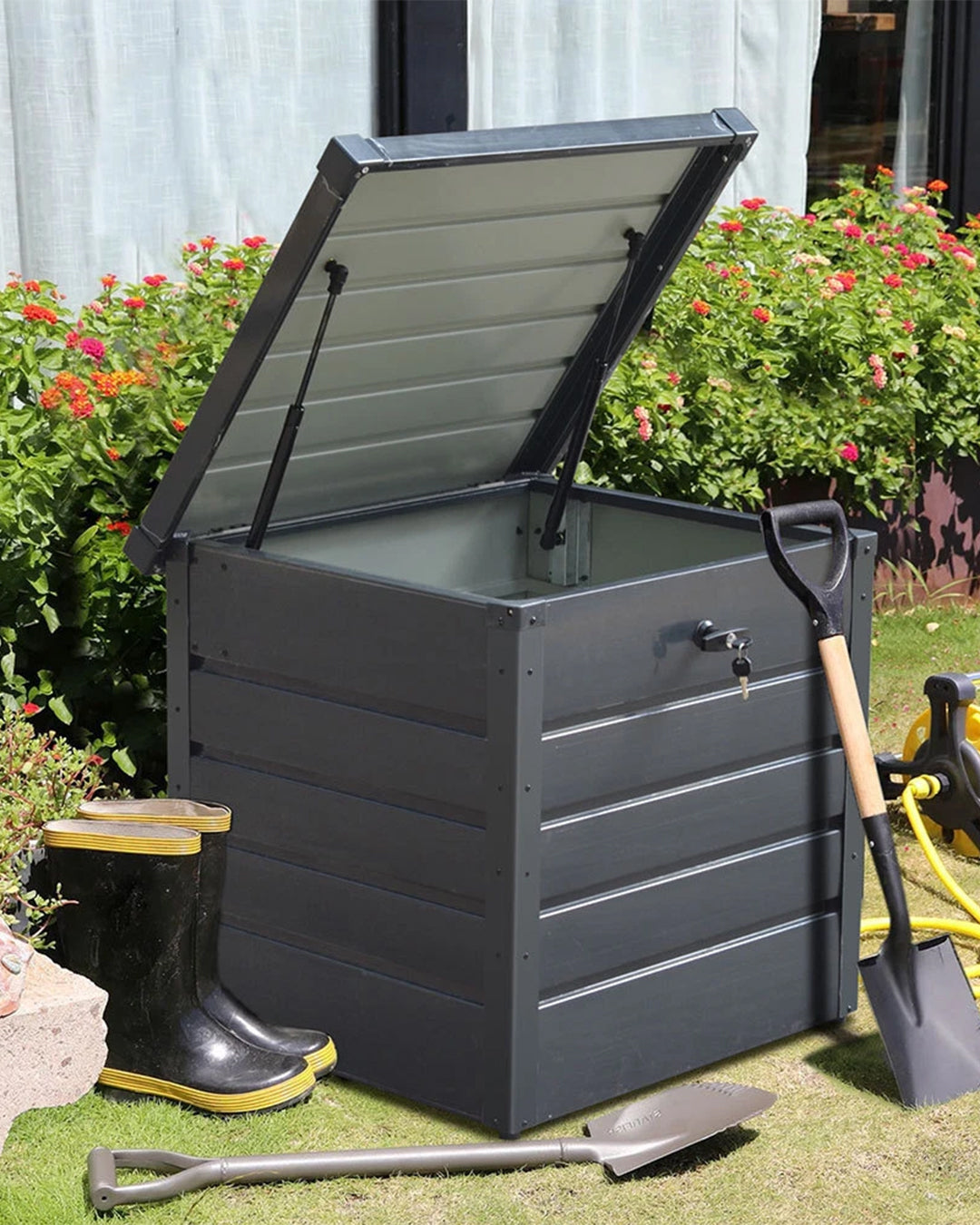 Yardbox Metal Bahçe Dolabı 200 L Antrasit