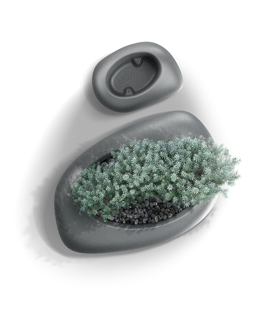 Yeke Plastik Saksı Granit Doku